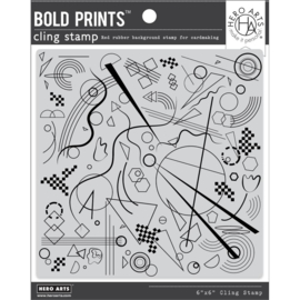 672431 Hero Arts Cling Stamp Abstract Expressionist Bold Prints  6"X6"
