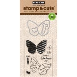374094 Hero Arts Stamp & Cuts Butterfly
