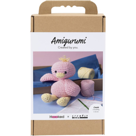 977865 Creativ Company Amigurumi hobbyset, Eendje, lichtroze, lichtgeel