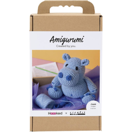 977866 Creativ Company Amigurumi hobbyset, Nijlpaard, blauw, lichtblauw