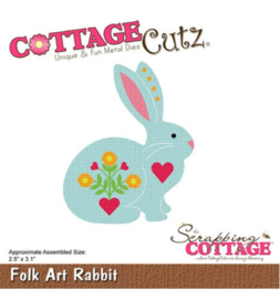 CC-1202 Cottage Cutz Folk Art Rabbit