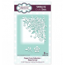 CEDPC1165  Creative expressions Craft die corner Rose