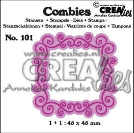 115634/2901 Crealies Combies no. 101 Kader A 45x45mm