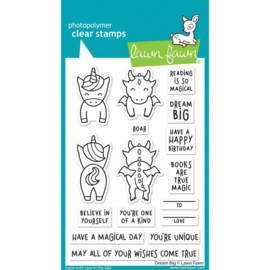 LF2869 Lawn Fawn Clear Stamps Dream Big 4"X6"