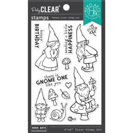 697237 Hero Arts Clear Stamps 4"X6" Happy Gnomes