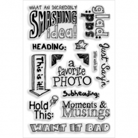 057400 Stampendous Perfectly Clear Stamps Smashing Notes