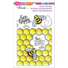 654037 Stampendous Perfectly Clear Stamps Bumblebee Happy