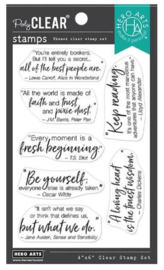 652514 Hero Arts Clear Stamps Literary Quotes 4"X6"