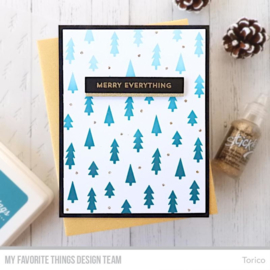 ST-123 My Favorite Things Pine Tree Forest Stencil