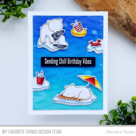 CS577 My Favorite Things Clear Stamps Beach Bear 4"X8"