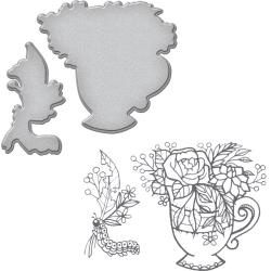 SDS064 Spellbinders Stamp & Die Set Teacup