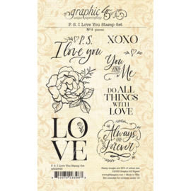 G4502645 Graphic 45 P.S. I Love You Stamp Set
