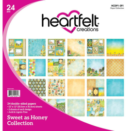 HCDP1 291 Heartfelt Creations Double-Sided Paper Pad Sweet As Honey12"X12" 24/Pkg