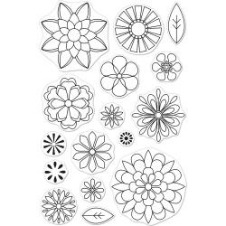 252078 Hero Arts Clear Stamps Blossoms For Coloring 4"X6"