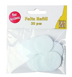 Refill felts round for IAP006 (20 pcs/polybag)