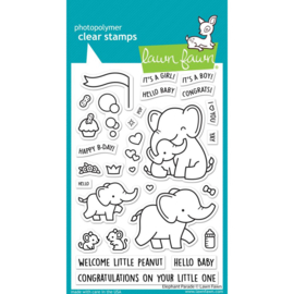 LF3065 Lawn Fawn Clear Stamps Elephant Parade 4"X6"