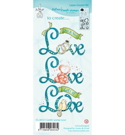 55.4032 Leane Creatief Clear Stamp Combi  Love