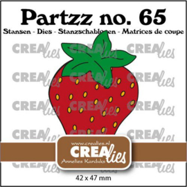 CLPartzz65 Crealies Partzz Aardbei groot