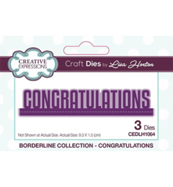 CEDLH1064 Cutting & embossing Congratulations