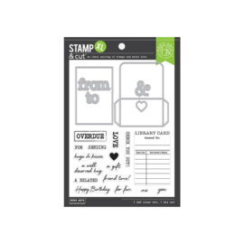 652508 Hero Arts Stamp & Cut Library Card XL