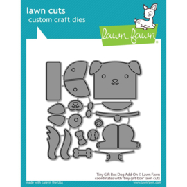 LF2887 Lawn Cuts Custom Craft Die Tiny Gift Box Dog Add-On