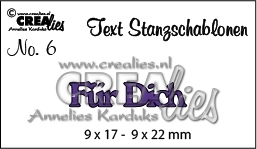 115634/3506 Crealies Tekststans (DE) Für Dich