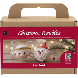 977576 Creativ Company Mini Hobbyset Kerstballen, Kerstman en engel