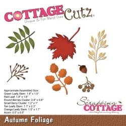 444038 CottageCutz Die Autumn Foliage, .5" To 2.3"