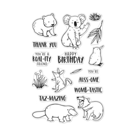 HA-CM449 Hero Arts Clear Stamps Bandicoot & Friends 4"X6"