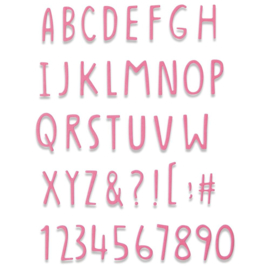 665182 Sizzix Thinlits Dies Hand Drawn Alphabet By Jenna Rushforth