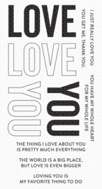 CS-537 My Favorite Things Love You Big Time Clear Stamps