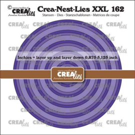 CLNestXXL162 Crealies Crea-Nest-Lies XXL Inchies cirkel