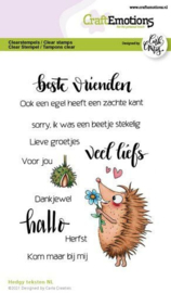 130501/1519 CraftEmotions clearstamps A6 - Hedgy teksten (NL) Carla Creaties