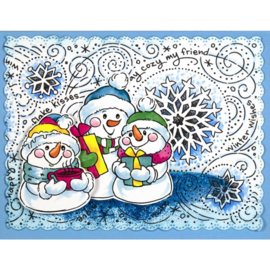 SSC1407 Stampendous Perfectly Clear Stamps Snow Time Frame