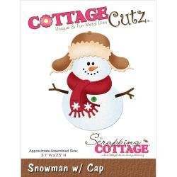 506207 CottageCutz Die Snowman W/Cap 2.1"X2.5"