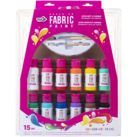 655333 Tulip Brush-On Fabric Paint Rainbow 12/Pkg