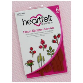 HCPC3932 Heartfelt Creations Cling Rubber Stamp Set Floral Shoppe Accents