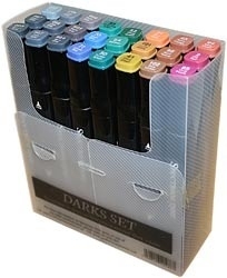 205098 Spectrum Noir Alcohol Markers Darks 24/Pkg