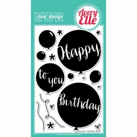 109130 Avery Elle Clear Stamp Set Balloons