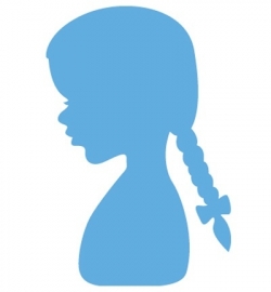 LR0350 Creatables Silhouette girl with braids