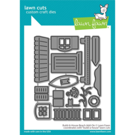 LF3182 Lawn Cuts Custom Craft Die Build-A-House Beach Add-On 18/Pkg