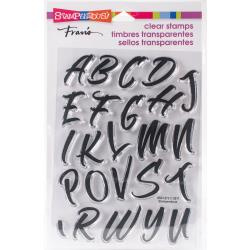 307681 Stampendous Perfectly Clear Stamps Brush Alphabet Caps