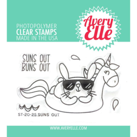 634450 Avery Elle Clear Stamp set Suns Out