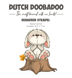497.004.024 Dutch DooBaDoo Rubber stempel Konijn Herfst