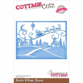 118644 CottageCutz Elites Die Santa Village Scene