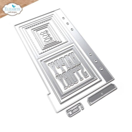 EC2057 Elizabeth Craft Metal Dies  Tab 6 with turnbutton frame