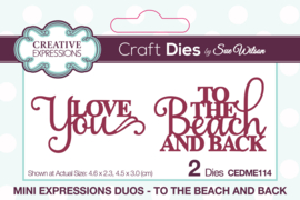 CEDME114 Creative Expressions Sue Wilson Craft Die Mini Expressions Duos To The Beach And Back