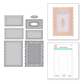 S6184 Spellbinders Etched Dies Eyelet Lace Frame By Becca Feeken