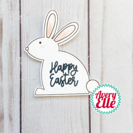 686523 Avery Elle Clear Stamp Set Bunny Tag 4"X3"