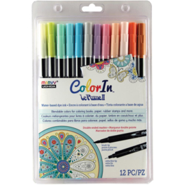 410170 Color In Double-Ended Markers Pastel 12/Pkg